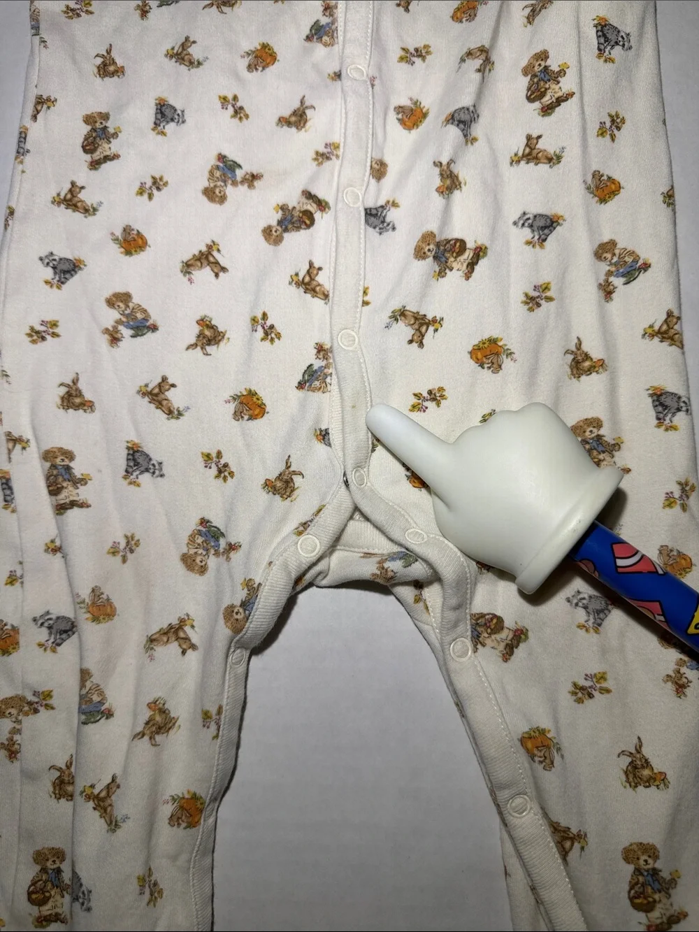 Ralph Lauren Baby 9M Polo Bear Cotton Footed Coverall SEE DESCRIPTION